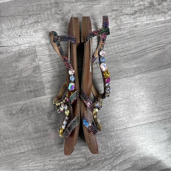Steve Madden Jewel Sandals Blazzzed Flats Size 8 - Picture 4 of 8